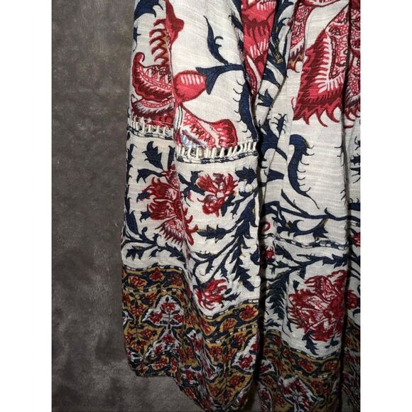 Lucky brand women’s XL boho v-neck long sleeve floral blouse hippie going out to - Picture 2 of 5